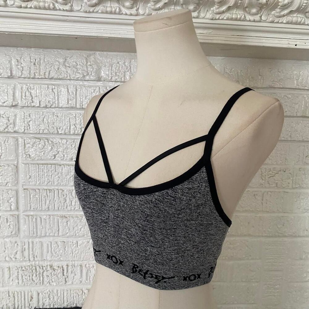 Betsey johnson grey sports bra